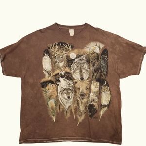 Y2K 2005 Delta Pro Weight Wildlife Frontside Portrait SS Graphic Box Tee XL